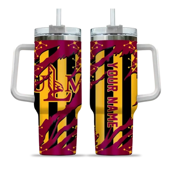 custom louisiana monroe warhawks claw cut red black curved tumbler best selling.webp