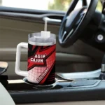 custom louisiana ragin cajuns arrow burst red curved tumbler best selling.webp