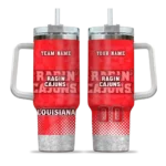 custom louisiana ragin cajuns geometric prism red curved tumbler best selling.webp