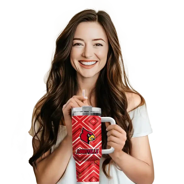 custom louisville cardinals bold diamonds red curved tumbler premium grade.webp