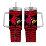 custom louisville cardinals chevron layers red curved tumbler best selling.webp