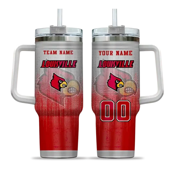 custom louisville cardinals gradient dots red curved tumbler best selling.webp