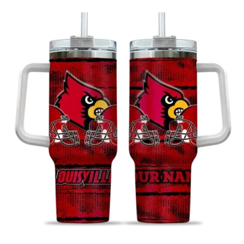 custom louisville cardinals honey streaks red curved tumbler best selling.webp