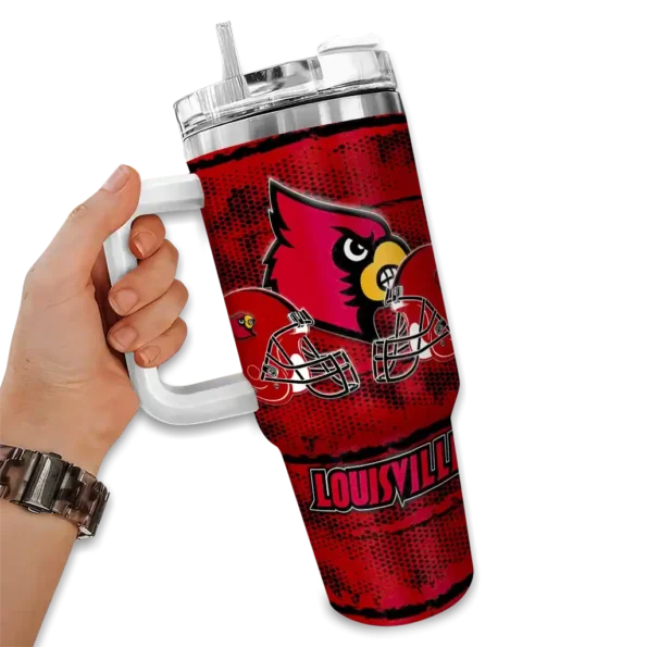 custom louisville cardinals honey streaks red curved tumbler fashion forward.webp