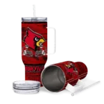 custom louisville cardinals honey streaks red curved tumbler best selling.webp