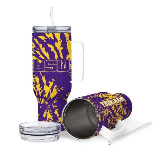 custom lsu tigers burst swirl purple curved tumbler high quality.webp