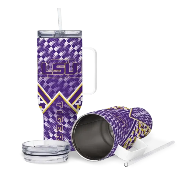 custom lsu tigers chevron angle purple curved tumbler high quality.webp