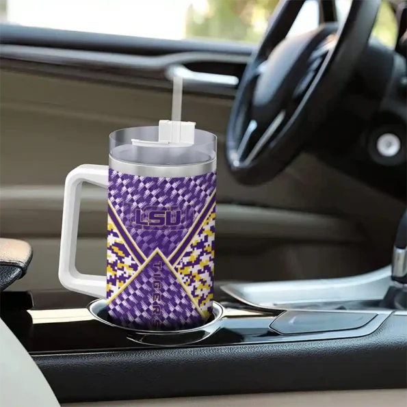 custom lsu tigers chevron angle purple curved tumbler trendy.webp