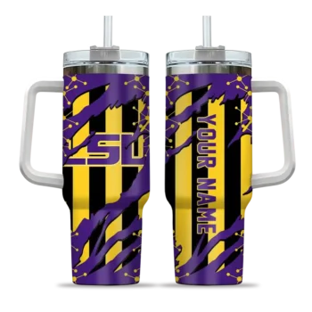 custom lsu tigers claw cut purple black curved tumbler best selling.webp