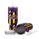 custom lsu tigers claw cut purple black curved tumbler best selling.webp