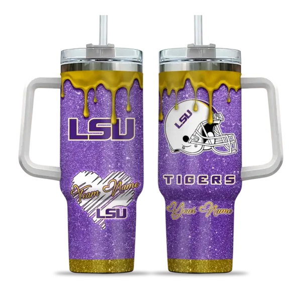 custom lsu tigers heart helmet motif purple curved tumbler best selling.webp