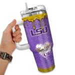 custom lsu tigers heart helmet motif purple curved tumbler best selling.webp