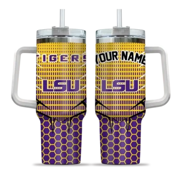 custom lsu tigers hex texture purple curved tumbler best selling.webp