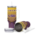 custom lsu tigers hex texture purple curved tumbler best selling.webp