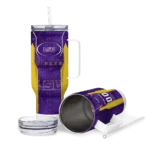 custom lsu tigers hexagon armor purple curved tumbler best selling.webp