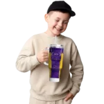 custom lsu tigers hexagon armor purple curved tumbler best selling.webp