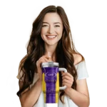 custom lsu tigers hexagon armor purple curved tumbler best selling.webp
