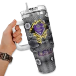 custom lsu tigers superman shield purple gray curved tumbler best selling.webp