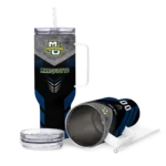 custom marquette golden eagles arrow armor blue black curved tumbler best selling.webp