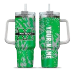 custom marshall thundering herd burst swirl green curved tumbler best selling.webp