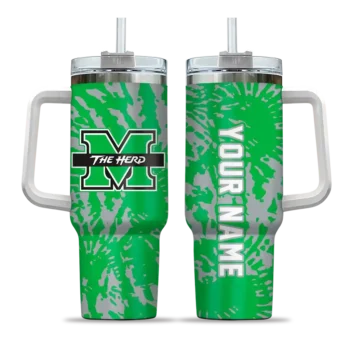 custom marshall thundering herd burst swirl green curved tumbler best selling.webp