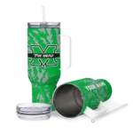 custom marshall thundering herd burst swirl green curved tumbler best selling.webp