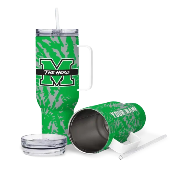 custom marshall thundering herd burst swirl green curved tumbler high quality.webp