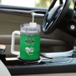 custom marshall thundering herd heart helmet motif green curved tumbler best selling.webp
