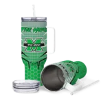 custom marshall thundering herd hex texture green curved tumbler best selling.webp