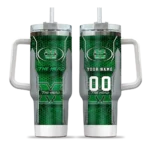 custom marshall thundering herd hexagon armor green curved tumbler best selling.webp