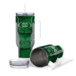 custom marshall thundering herd hexagon armor green curved tumbler best selling.webp