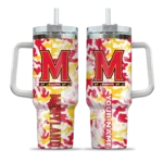 custom maryland terrapins camo mashup red white curved tumbler best selling.webp