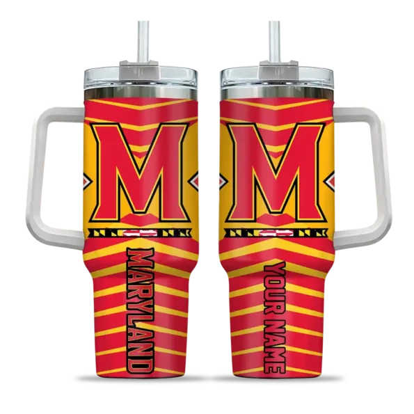 custom maryland terrapins chevron layers red curved tumbler best selling.webp