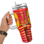 custom maryland terrapins chevron layers red curved tumbler best selling.webp