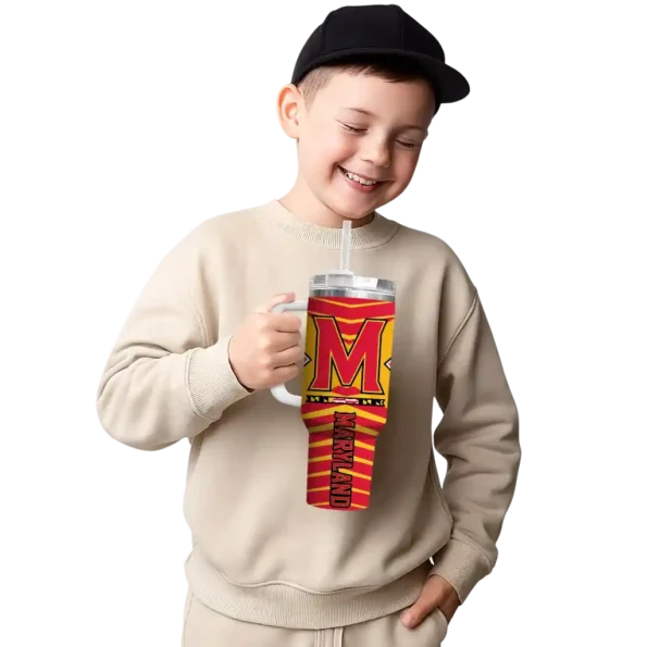 custom maryland terrapins chevron layers red curved tumbler latest model.webp