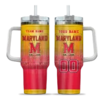 custom maryland terrapins gradient dots red curved tumbler best selling.webp