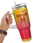 custom maryland terrapins gradient dots red curved tumbler best selling.webp