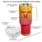 custom maryland terrapins gradient dots red curved tumbler best selling.webp