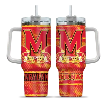 custom maryland terrapins honey streaks red curved tumbler best selling.webp
