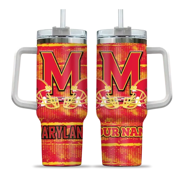custom maryland terrapins honey streaks red curved tumbler best selling.webp