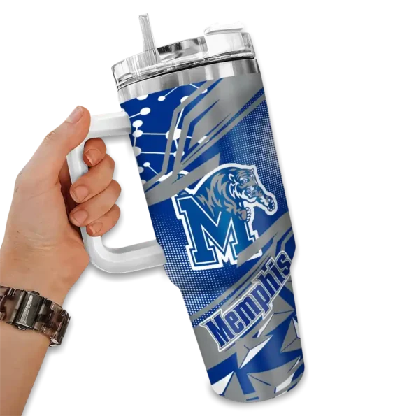 custom memphis tigers abstract paths blue curved tumbler fashion forward.webp