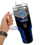 custom memphis tigers arrow armor blue black curved tumbler best selling.webp