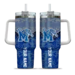 custom memphis tigers chevron stripe blue curved tumbler best selling.webp