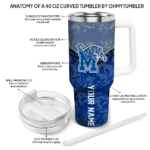 custom memphis tigers chevron stripe blue curved tumbler best selling.webp