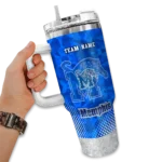 custom memphis tigers geometric prism blue curved tumbler best selling.webp