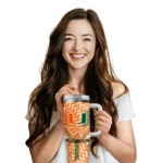 custom miami hurricanes chevron angle orange curved tumbler best selling.webp