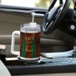 custom miami hurricanes hexagon armor orange curved tumbler best selling.webp