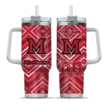 custom miami redhawks bold diamonds red curved tumbler best selling.webp