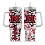 custom miami redhawks camo mashup red white curved tumbler best selling.webp