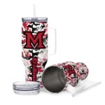 custom miami redhawks camo mashup red white curved tumbler best selling.webp